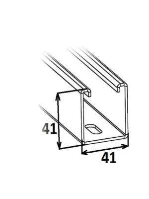 Rail 41x41 épaisseur 2.5 mm