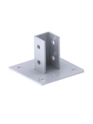 Pied de rail carré 4 fixation